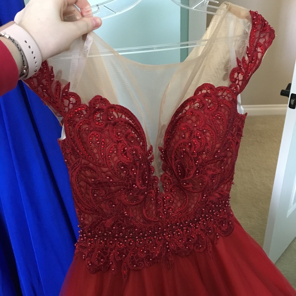 NEED TO SELL ASAP Terani couture red prom dress - Picture 6 of 6